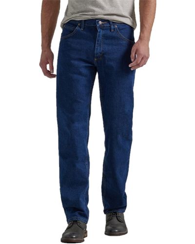 Wrangler Classic Five-Pocket Regular Fit Straight Leg Jean Jeans - Blu