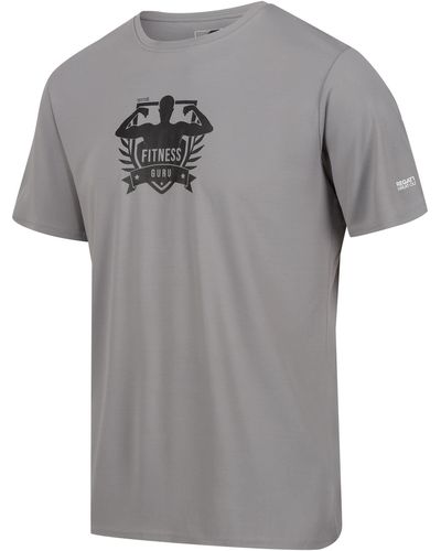 Regatta T-Shirt mit Fingal Slogan II - Grau