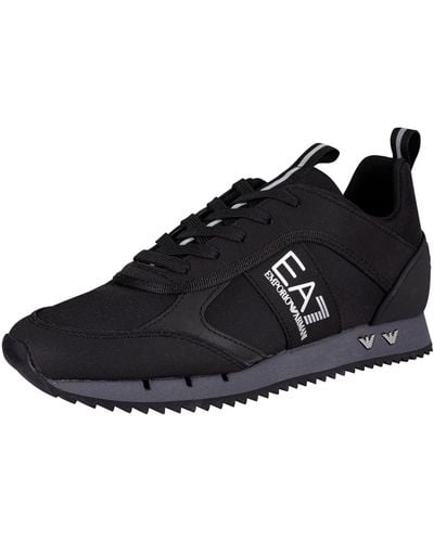 EA7 EA7 Sneaker aus Synthetik mit seitlichem Logo - Schwarz