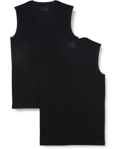 Schiesser Ausschnitt mit breiter Schulter Bio Baumwolle - 95/5 - Schwarz