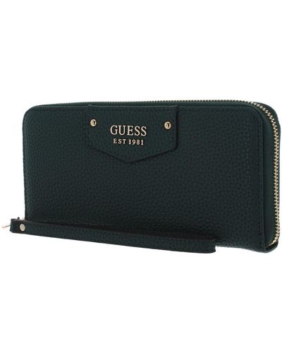 Guess Eco Brenton SLG Large Zip Around L Forest - Noir