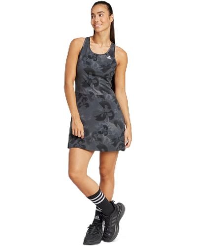 adidas Floral Graphic Single Jersey Dress - Blue
