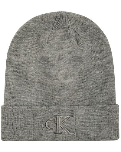 Calvin Klein Mütze mit schette Winter-Hut - Grau
