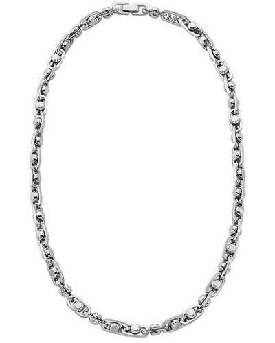 Michael Kors Premium Astor Link Platinum-plated Brass Chain Necklace - Metallic