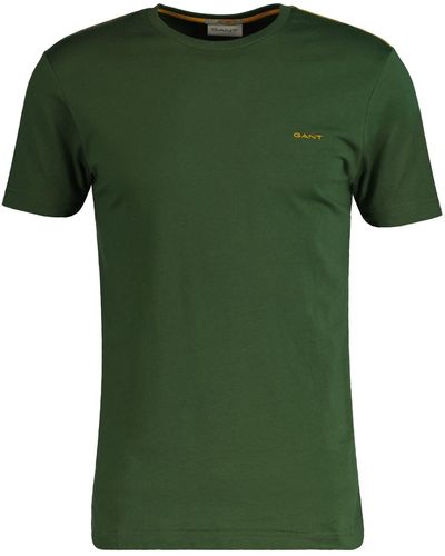 GANT Contrast Logo Ss T-shirt - Green