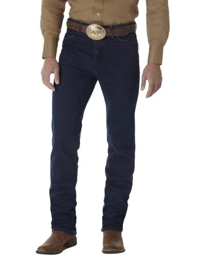 Wrangler Jeans da Uomo Stile Cowboy - Blu