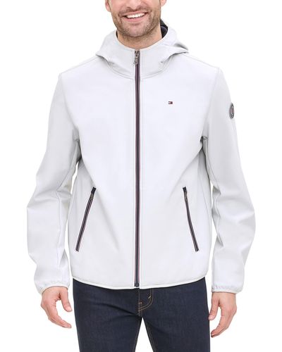 Tommy Hilfiger Hooded Performance Soft Shell Jacket - White
