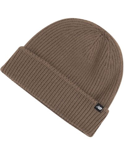 New Balance , , Oversized Watchman's Beanie, Fall And Winter Accessory, One Size Fits Most, Mushroom - Brown