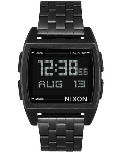 Nixon Adult Digital Quartz Watch With Stainless Steel Strap A1107-001-00 - Black