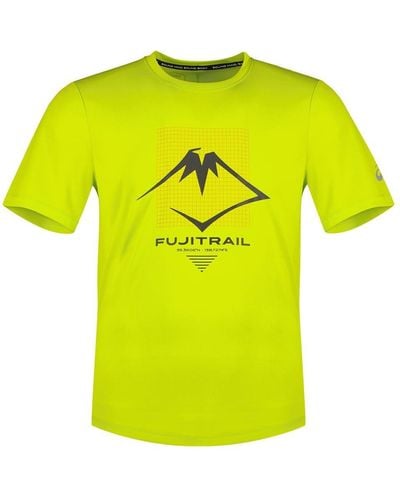 Asics Fujitrail Logo Ss Top T-shirt - Yellow