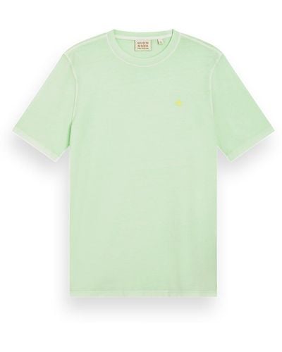 Scotch & Soda Garment Dye Logo Crew T-Shirt - Verde