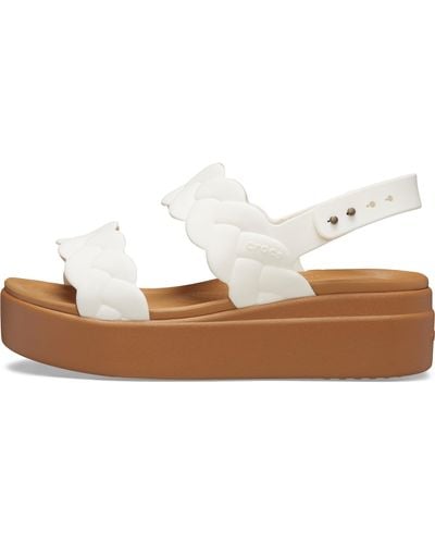 Crocs™ Brooklyn Low Wedges Platform Sandals - White