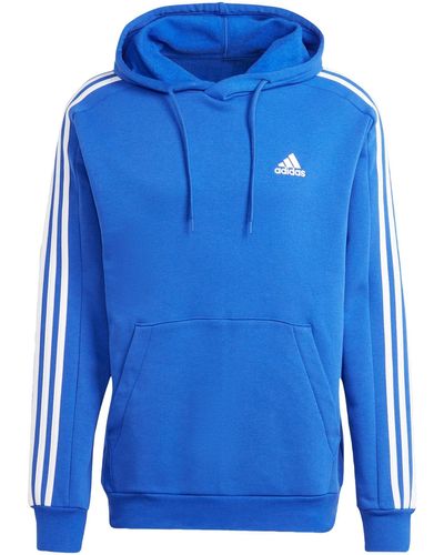 adidas Essentials Fleece 3-stripes Hoodie - Blauw