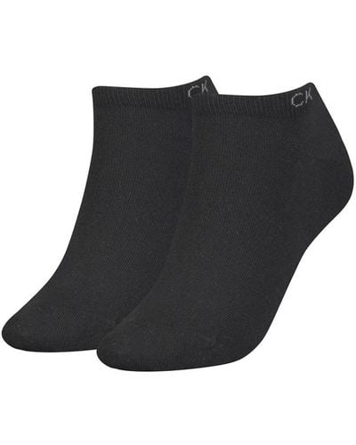 Calvin Klein Flat Knit Liner Socks - Black