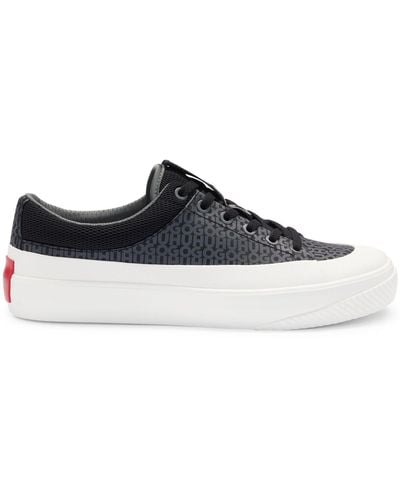 HUGO Repeat-logo Trainers With Rubber Sole - Black