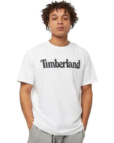 Timberland Kennebec Linear Tee - T-Shirt, - Bianco