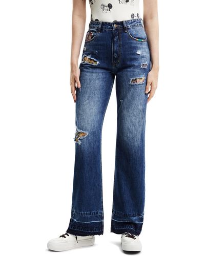 Desigual Xenia 5053 Denim délavé Medium Jeans - Bleu