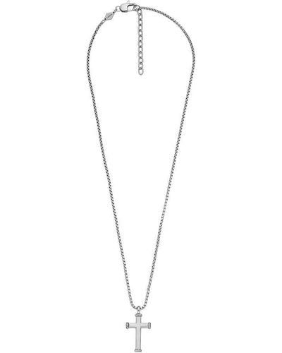 Fossil Meaningful Moments Stainless Steel Pendant Necklace - Metallic