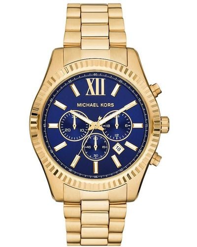 Michael Kors Gents Lexington Chronograph Gold-tone Stainless Steel Watch Mk9153 - Metallic