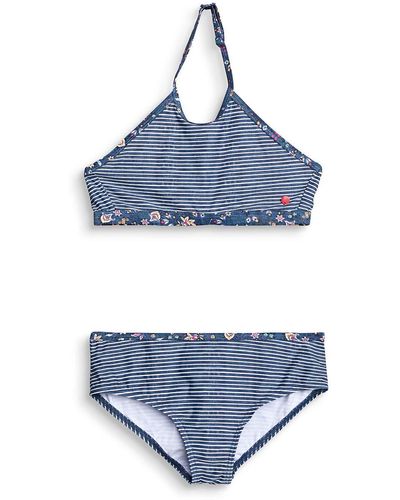 Esprit LONG BEACH YG neckholder+hipster short Bikini-Set - Blau