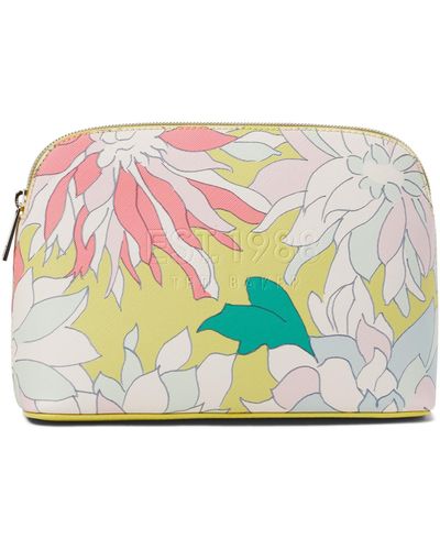 Ted Baker London Flowrie-floral Printed Makeup Bag - Yellow
