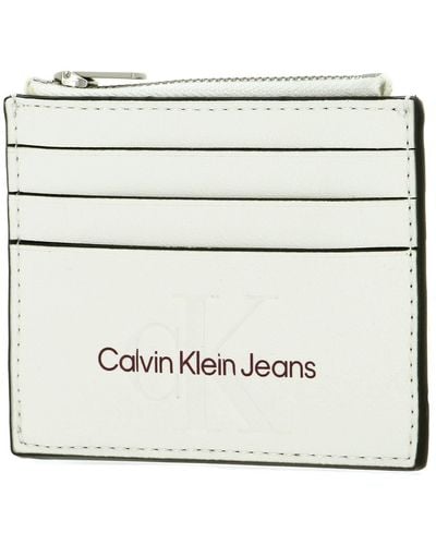 Calvin Klein CKJ Sculpted Cardcase 6CC Mono avorio - Bianco