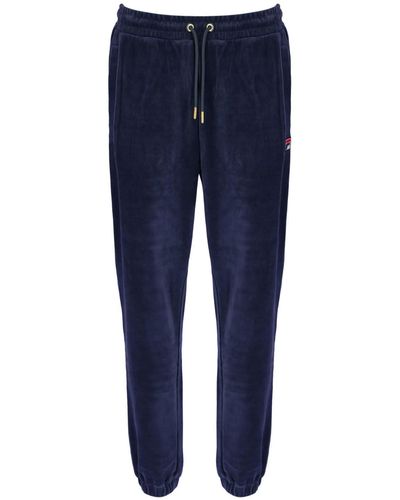 Fila Pour des s Pantalon de Jogging en Velours Sullivan - Bleu