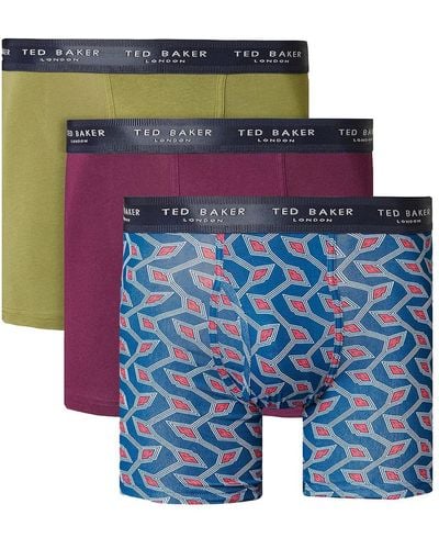 Ted Baker 3-Pack Cotton Fashion Boxer Brief Retroshorts - Mehrfarbig