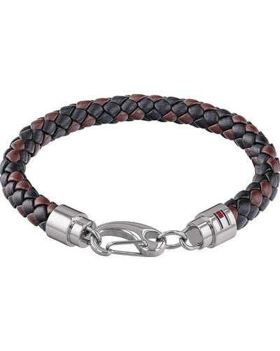 Tommy Hilfiger Jewellery Men's Leather Bracelet Black And Brown - 2790047