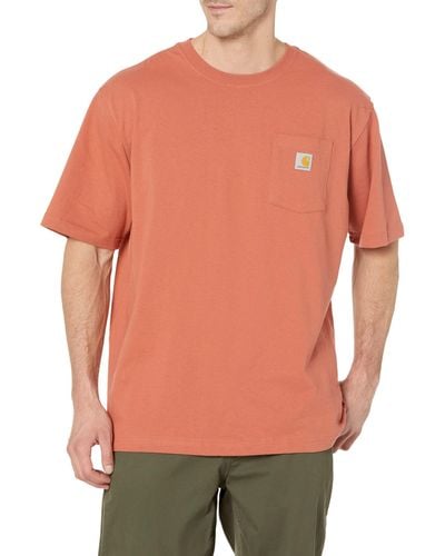 Carhartt Loose Fit Heavyweight Short Sleeve Pocket T-shirt - Orange