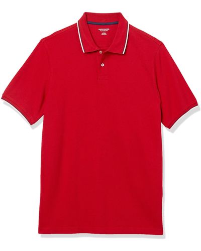 Amazon Essentials Regular-fit Cotton Pique Polo Shirt - Red