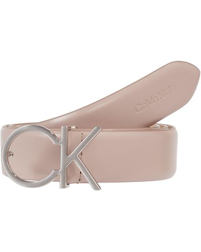 Calvin Klein Cintura Donna Re-Lock Logo Belt 3.0 cm Cintura in Pelle - Multicolore