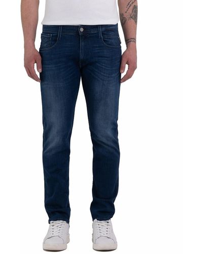 Replay M914 Anbass Power Stretch Jeans - Blue