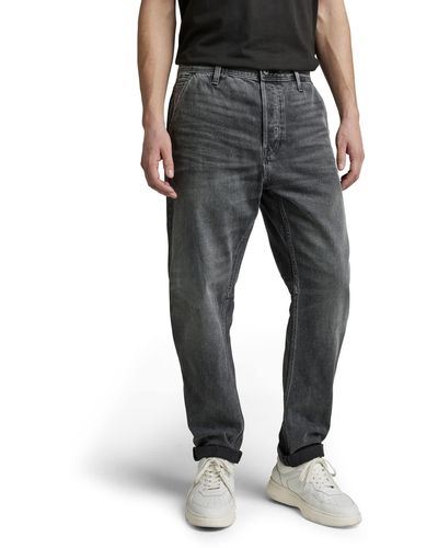 G-Star RAW Grip 3D Relaxed Tapered Jeans da Uomo - Grigio