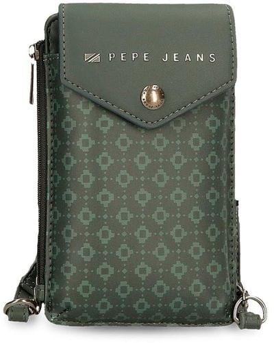Pepe Jeans Bethany Small Shoulder Bag Green 9.5 X 16.5 Cm Faux Leather