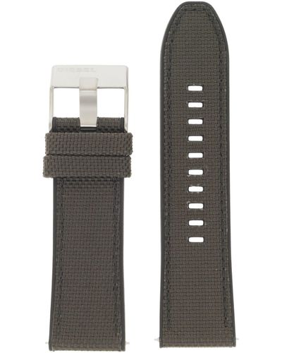DIESEL Uhrband Wechselarmband LB-DZ4500 Ersatzband Kautschuk 20 mm Schwarz-Grau - Mehrfarbig