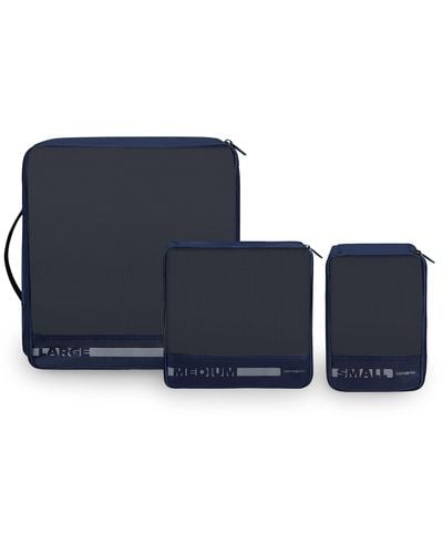 Samsonite Pack de 3 Organisateurs de Bagages Bleu Marine 14/22/30 cm