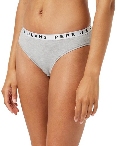 Pepe Jeans Logo Bikini - Grigio