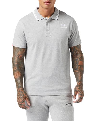 New Balance Nb Classic Short Sleeve Polo T-shirt - Grijs