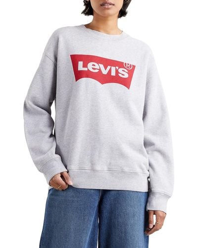 Levi's Graphic Standard Crewneck Sweatshirt Grey Heather - Grau