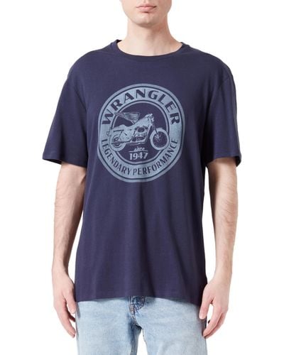 Wrangler Americana Tee T-Shirt - Blau