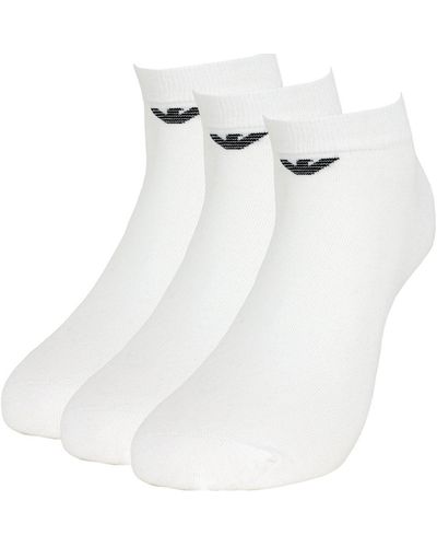 Emporio Armani Underwear 3-Pack In-Shoe Socks - Weiß
