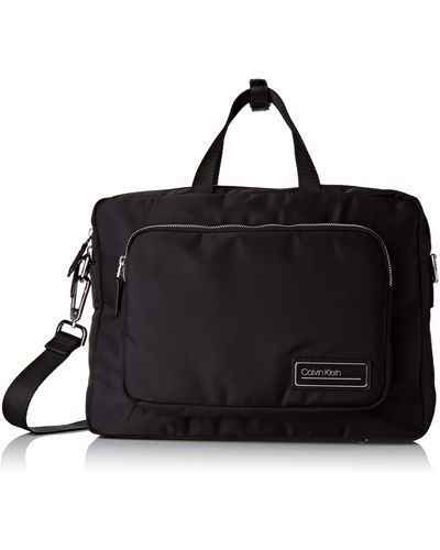 Calvin Klein Primary 1 Gusset Laptop Bag - Noir