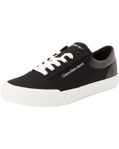 Calvin Klein Skater Vulc Low Laceup Mix In Dc Ym0ym00903 Vulcanized Trainer - Black