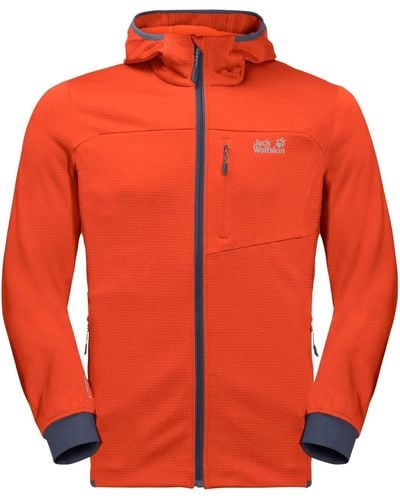 Jack Wolfskin Hydro Grid Fleece M Oberbekleidung - Orange