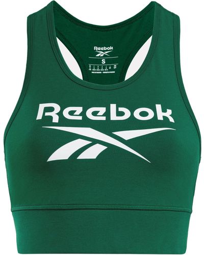 Reebok Identity Big Logo Katoen Bralette - Groen