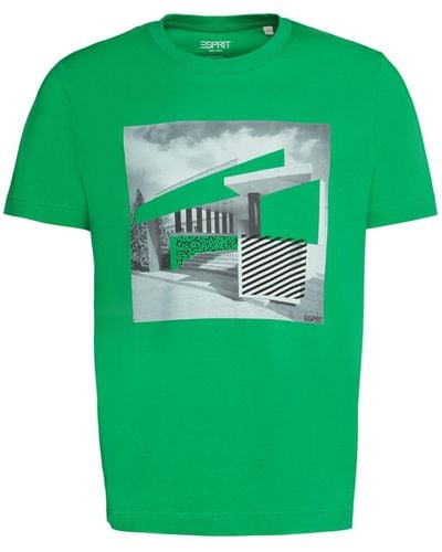 Esprit 024ee2k318 T-shirt - Green