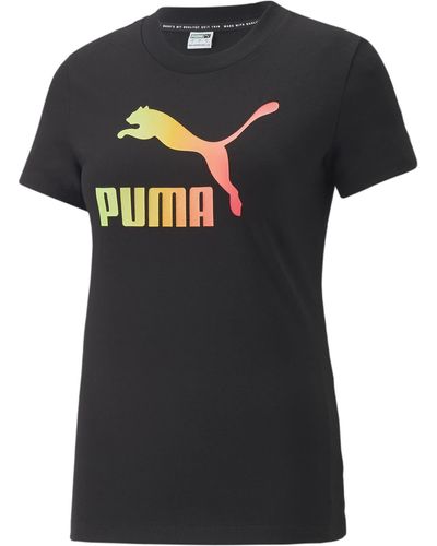 PUMA Summer Squeeze Slim Graphic Tee - Black