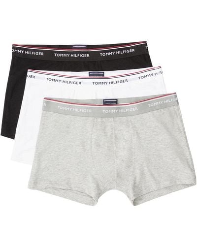 Tommy Hilfiger Hombre Pack de 3 Bóxers Trunks Ropa Interior - Blanco