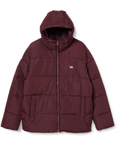 Lee Jeans Puffer Jacket - Rot